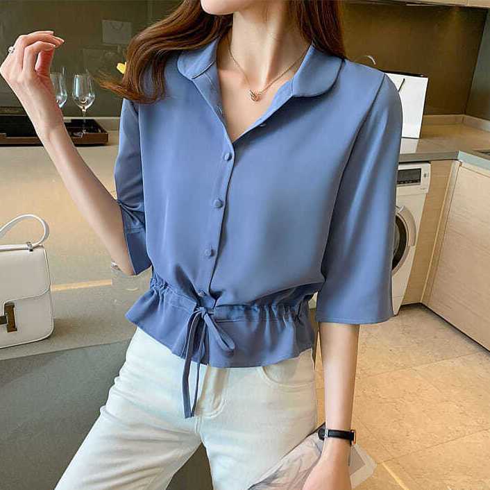 Women's Short-sleeved Chiffon Shirt Women's Summer Wear