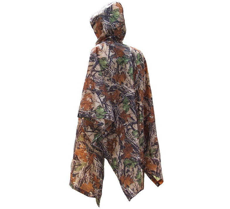 Jungle through mountaineering camouflage raincoat Outdoor hiking marching poncho poncho