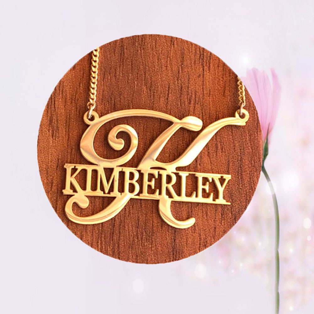 Name Stainless Steel Necklace Female Personality Customization