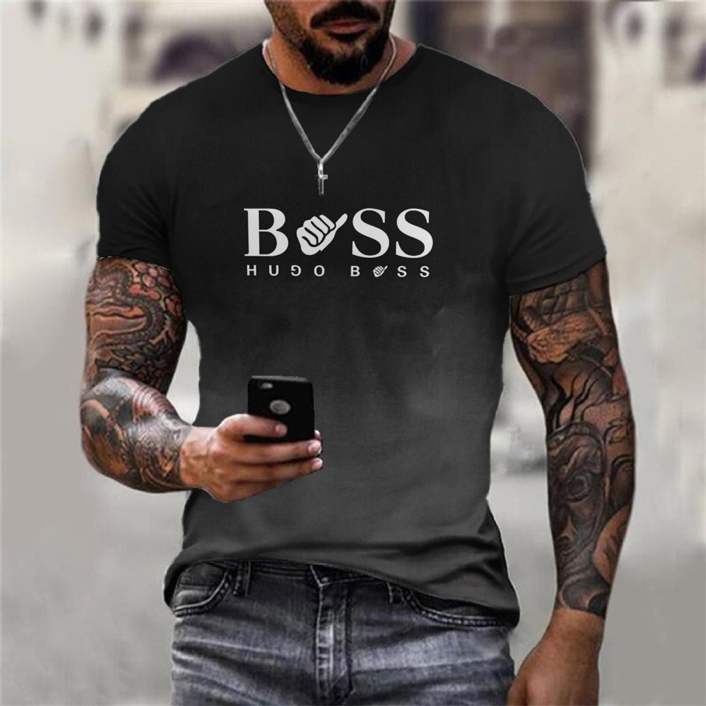 Men's Printed Short Sleeve Casual