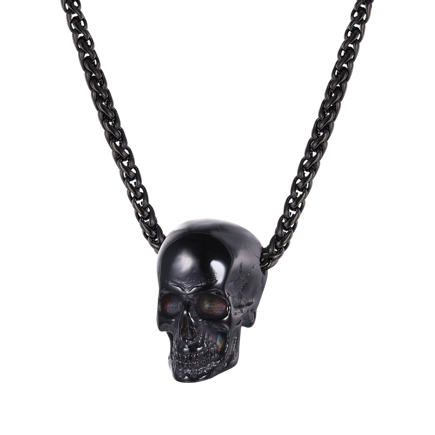 Jewelry Stainless Steel Necklace Retro Skull Punk Style Men's Titanium Steel