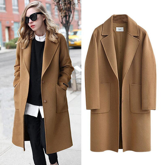 Autumn And Winter Reversible Woolen Coat Women