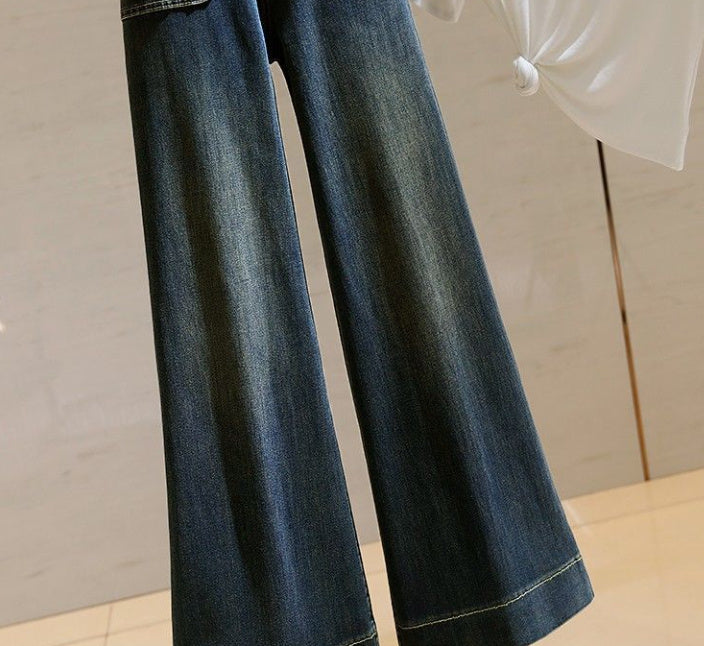 Retro Stretch Everything Loose Straight Leg Slim Slim Flared Pants