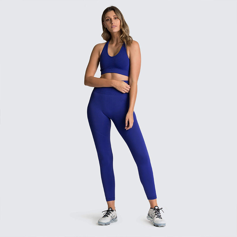 Women's Seamless Knitted Hip Lifting Yoga Suit