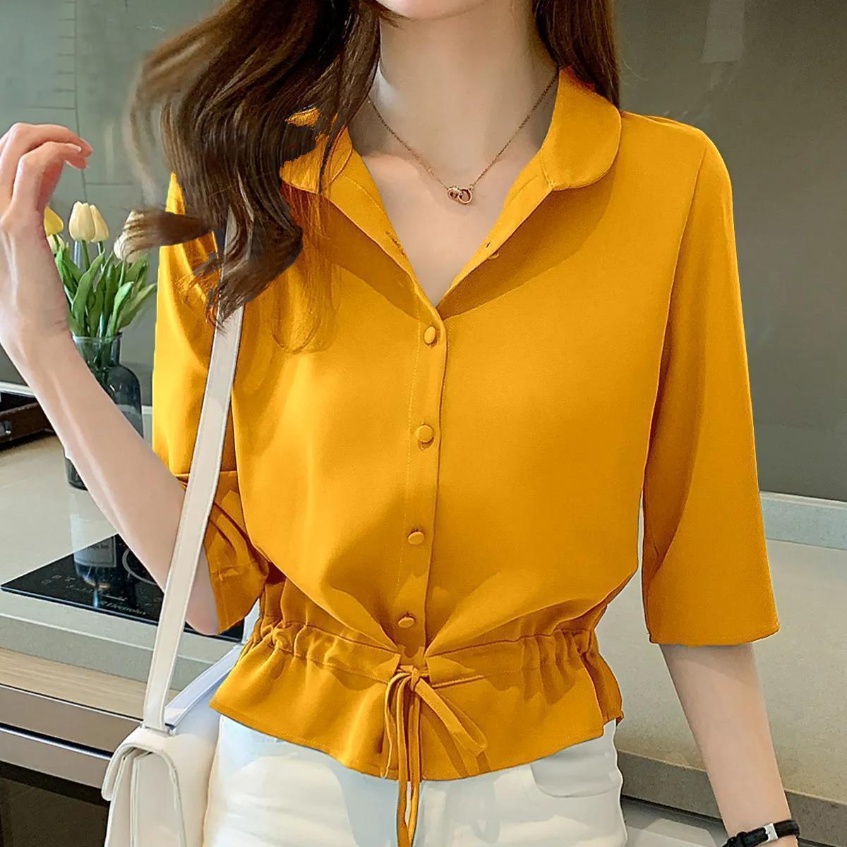 Women's Short-sleeved Chiffon Shirt Women's Summer Wear